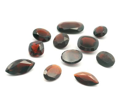 Granat Konvolut 10 Stk. 21,32 ct.