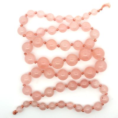 Rosenquarz Strang 268,29 ct. Länge: 59 cm