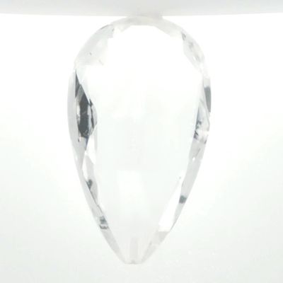 Bergkristall Briolett zu 32,50 ct. 32,00 x 18,31 x 9,47 mm