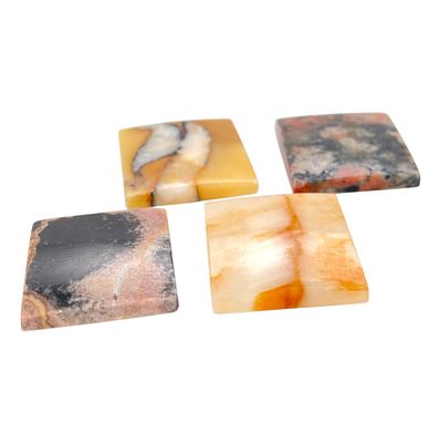 Achat Konvolut 4 Stk. zu 49,97 ct., Länge 18,42 mm, Breite 17,99 mm, Höhe 3,33 mm