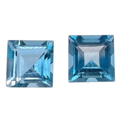 Topas Paar zu 2,80 ct., Länge 6,06 mm, Breite 6,05 mm, Höhe 3,93 mm