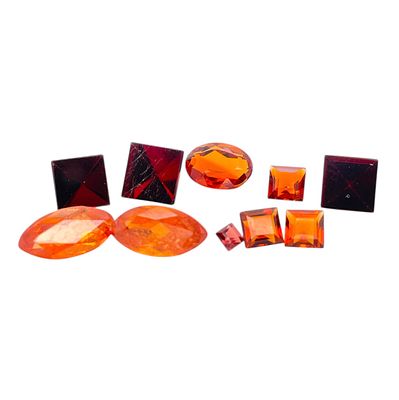 Granat Konvolut 10 Stk. zu 9,79 ct.