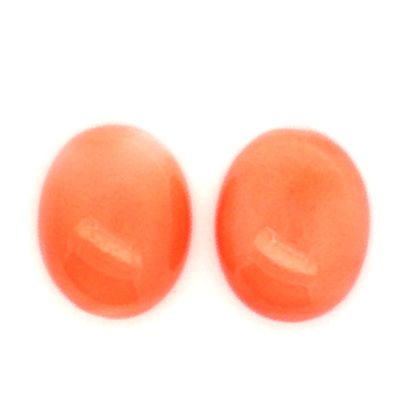 Korallen Paar 4,65 ct. 10,09 x 8,11 x 3,55 mm