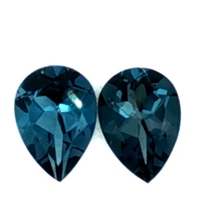 Topas Paar Tropfenform zu 4,55 ct., L&auml;nge 10,10 mm, Breite 7,15 mm, H&ouml;he 4,79 mm