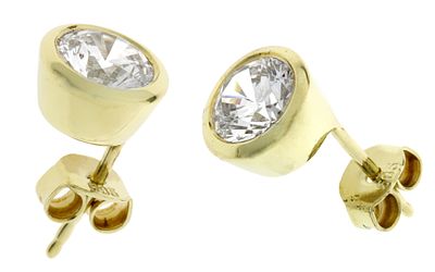 Ohrstecker 3,45g 585/- Gelbgold mit Zirkonia