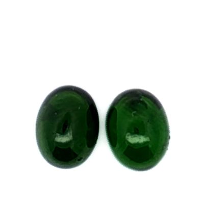 1 Chromdiopsid Paar 3,16ct. Breite:6,18mm L&auml;nge:8,04mm H&ouml;he:3,66mm. 1 Chromdiopsid Paar 3 