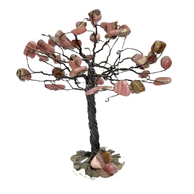Farbstein Baum ca. 110,83 g, L&auml;nge 15 x Breite 20 x H&ouml;he 5 cm