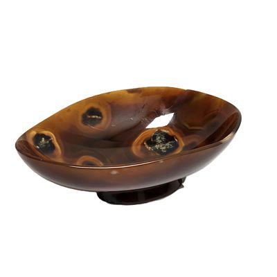 Farbsteinschale 106,12 g, L&auml;nge ca. 12 x Breite ca. 8 x H&ouml;he ca. 5 cm