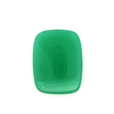 Chrysopras 6,60 ct., L&auml;nge 17,37 mm, Breite 13,35 mm, H&ouml;he 2,84 mm