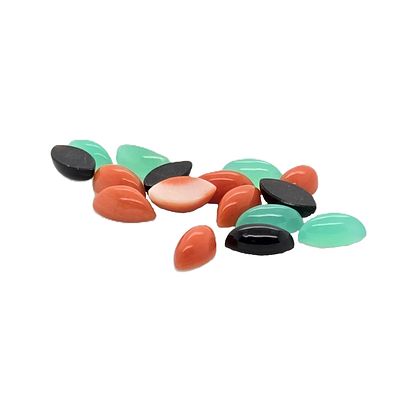 Konvolut diverse Edelsteine 16 Stk. zu 6,97 ct., L&auml;nge 6,77 mm, Breite 3,35 mm, H&ouml;he 2,52 mm
