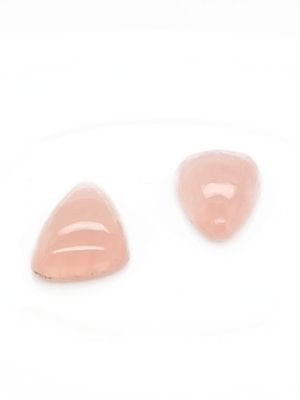 Rosenquarz 2 Stk. zu 24,25 ct., L&auml;nge 23,58 mm, Breite 13,13 mm, H&ouml;he 5,63 mm