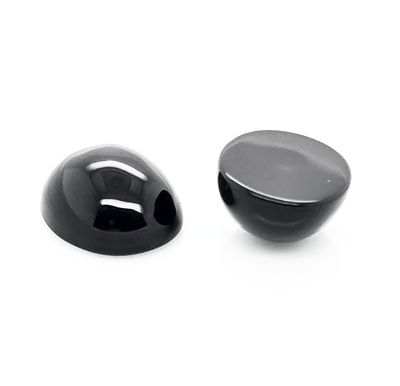 Onyx Paar oval zu 9,64 ct., L&auml;nge 11,99 mm, Breite 10,08 mm, H&ouml;he 5,73 mm