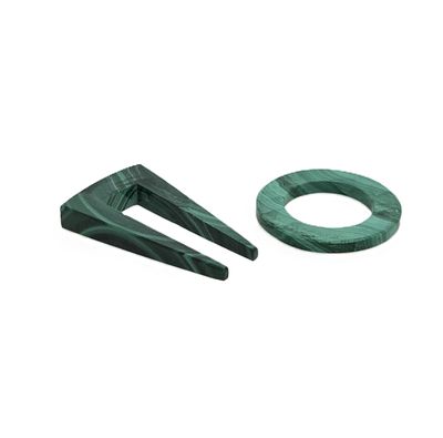 Malachit 2 Stk. 40,55 ct.