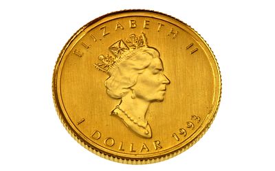 Goldm&uuml;nze Maple Leaf 1/20 Unze 1,56g 999/- Gelbgold 1993. Goldm&uuml;nze Maple Leaf 1/20 Unze 1 