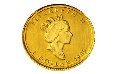 Goldm&uuml;nze Maple Leaf 1/20 Unze 1,56g 999/- Gelbgold 1993. Goldm&uuml;nze Maple Leaf 1/20 Unze 1 