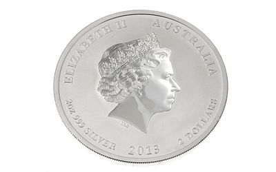Silberm&uuml;nze Year of the Snake Elizabeth II 2 Unzen 62,2g 999/- Silber 2013. Silberm&uuml;nze 