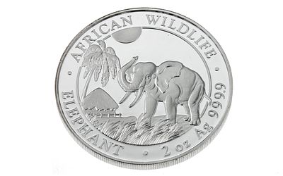Silberm&uuml;nze Somali Republic 200 Schilling 2 Unzen 62,2g 999/- Silber 2017. Silberm&uuml;nze 