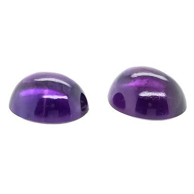 Amethyst cab Paar 9,80 ct. 12,20 x 10,14 x 5,90 mm