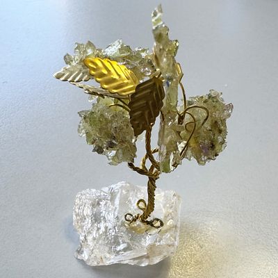 Farbstein Objekt Baum 32,01 g H&ouml;he ca. 7-8 cm Breite ca. 4-5 cm, Ma&szlig;e Standfuss ca. 3,90x2,40x1 