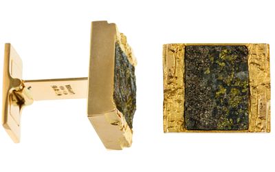 Lapponia Manschettenkn&ouml;pfe 14,59g 750/- Gelbgold mit Steinen. Lapponia Manschettenkn&ouml;pfe 14 