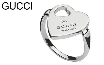 Gucci Trademark Ring mit Herz 4,8g 925/- Silber YBC796357001012, Ringgr&ouml;&szlig;e ca. 51. Gucci 