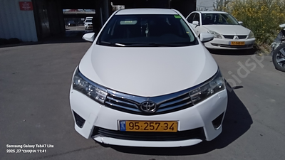 טויוטה קורולה מודל 2015. . תיבת הילוכים: אוטומטי
מנוע: בנזין, נפח מנוע: 1,598 סמ"ק, הנעה: 4x2 