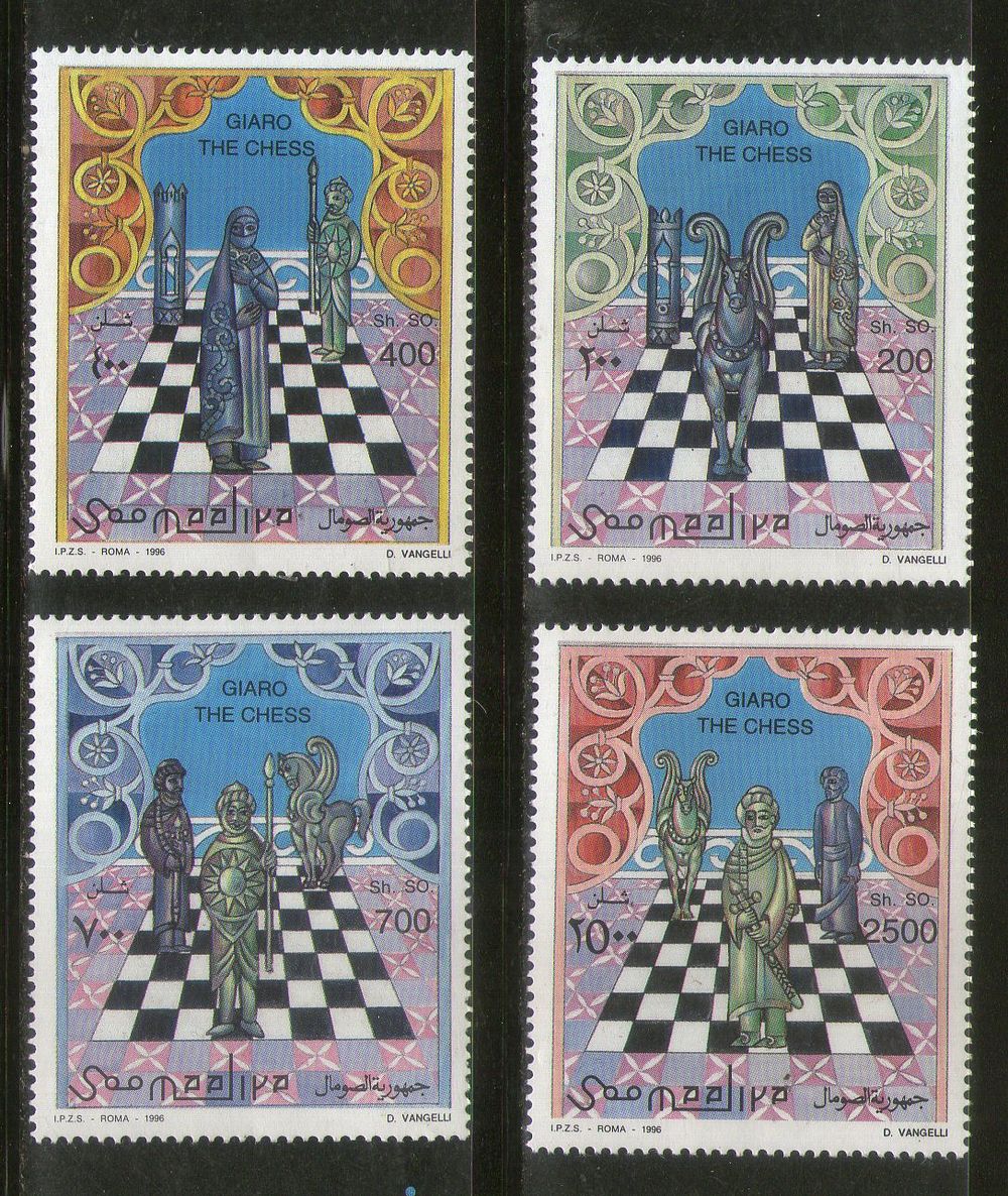 Somalia 1996 Arab Chess Pieces Paintings 4v MNH