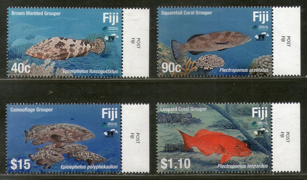 Fiji 2019 4FJ Fishes Marine Life Animals Fauna 4v MNH