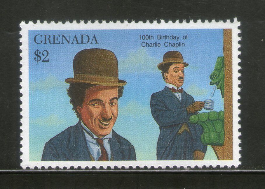 Grenada 1990 Charlie Chaplin Cinema Film Actor Sc 1795 MNH
