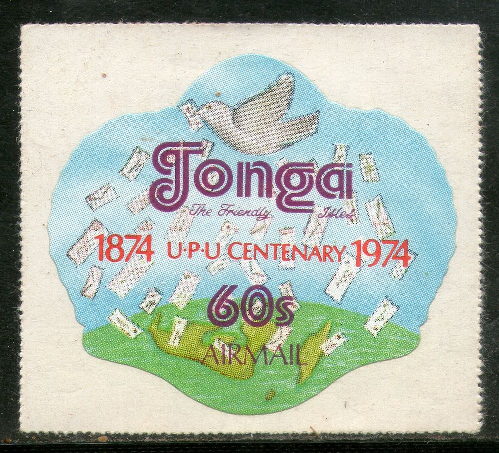 Tonga 1974 60s UPU Centenary Pigeon Odd Shaped Die Cut Sc C156 MNH