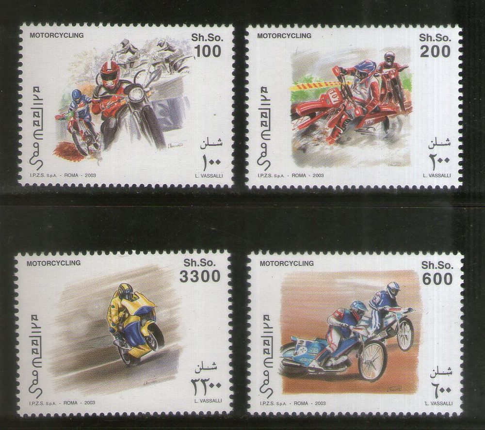 Somalia 2003 Bike Sport Motor Cycling 4V MNH