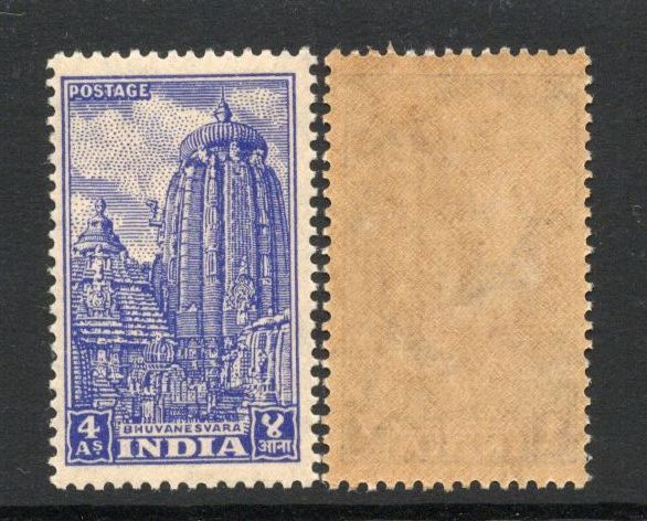 India 1949-51 4As Lingaraj Temple Archaeological 1st Def. Series Phila D11 MNH