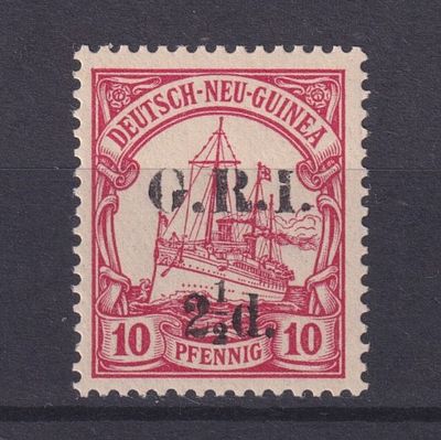 Немецкие колонии Британская оккупация. Новая Гвинея 1914, SG #4, 90&pound;,. Состояние: чистая, лёгкий 