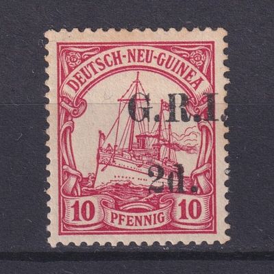 Немецкие колонии Британская оккупация. Новая Гвинея 1914-1915, SG #18, 50&pound;,. Состояние: чистая