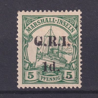 Немецкие колонии Британская оккупация. Новая Гвинея 1914, SG #51, 80&pound;, С заверкой. Состояние: 