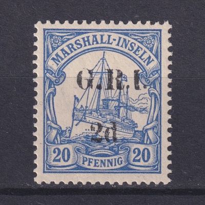 Немецкие колонии Британская оккупация. Новая Гвинея 1914, SG #53е, 70&pound;, Без точки после номинала 2d