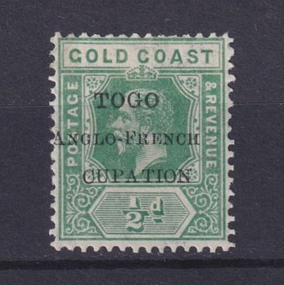 Немецкие колонии Британская оккупация. Того 1915, SG #H34е, 140&pound;, &laquo;CUPATION&raquo; вместо &laquo;OCCUPATION&raquo;. 