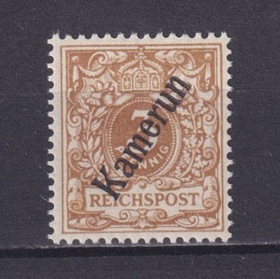 Немецкие колонии Камерун 1897-1899, Mi #1b, 35€, Марка из серии. Состояние: чистая, без наклеек