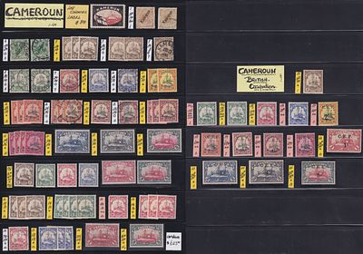 Немецкие колонии Камерун 1897-1919, Mi ≈ 1800€, Лот марок. Лот марок. Спецгашение не учитывалось 