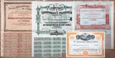 Облигации, акции, сертификаты - Облигация 500 франков 1896 г. Металлургическое общество Урал - 