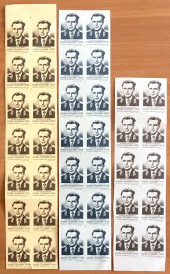 Герман Титов. Набор спичечных этикеток 60-е годы, фрагменты листов.