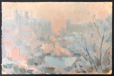 Пророков Борис Иванович. Этюд. Картон масло. 50-е гг. Размер 33 х 22 см.