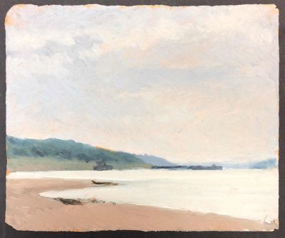 Пророков Борис Иванович. Этюд. Картон масло. 50-е гг. Размер 20 х 16 см.