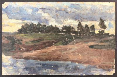 Пророков Борис Иванович. Этюд. Картон масло. 50-е гг. Размер 31 х 20 см.