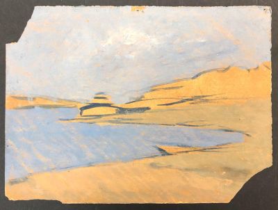 Пророков Борис Иванович. Двусторонний этюд. Картон масло. 50-е гг. Размер 20 х 16 см.