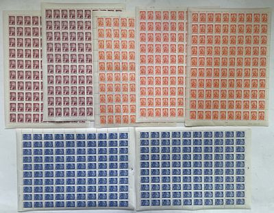 Кат. "СК" № 2430, 2431, 2432 полные листы, оттенки, кат. 16000 руб.