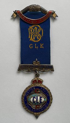 1927. Массонский знак, серебро, горячая эмаль.