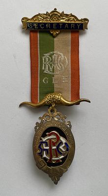 1960. Массонский знак, серебро, горячая эмаль.