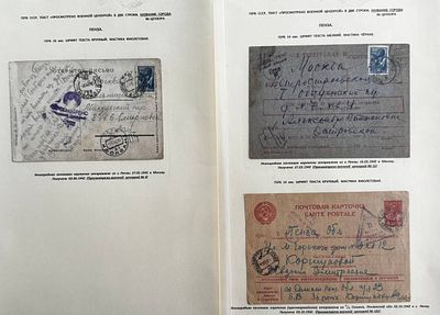 ПЕНЗА. 2 ЛИСТА ВЫСТАВОЧНОЙ КОЛЛЕКЦИИ. ТРИ ОТПРАВЛЕНИЯ.