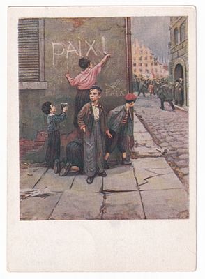 1952. Маркированная карточка №2. ЗА МИР. Худ. Решетников. С переоценкой